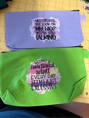 Hot off the press! Set of 2 make-up bags, NWOT